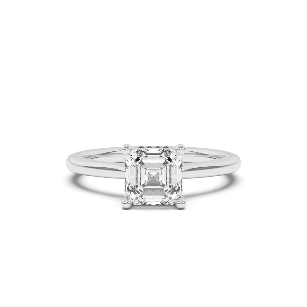 360 degree view of Sonja Diamond Bridge Hidden Halo Engagement Ring