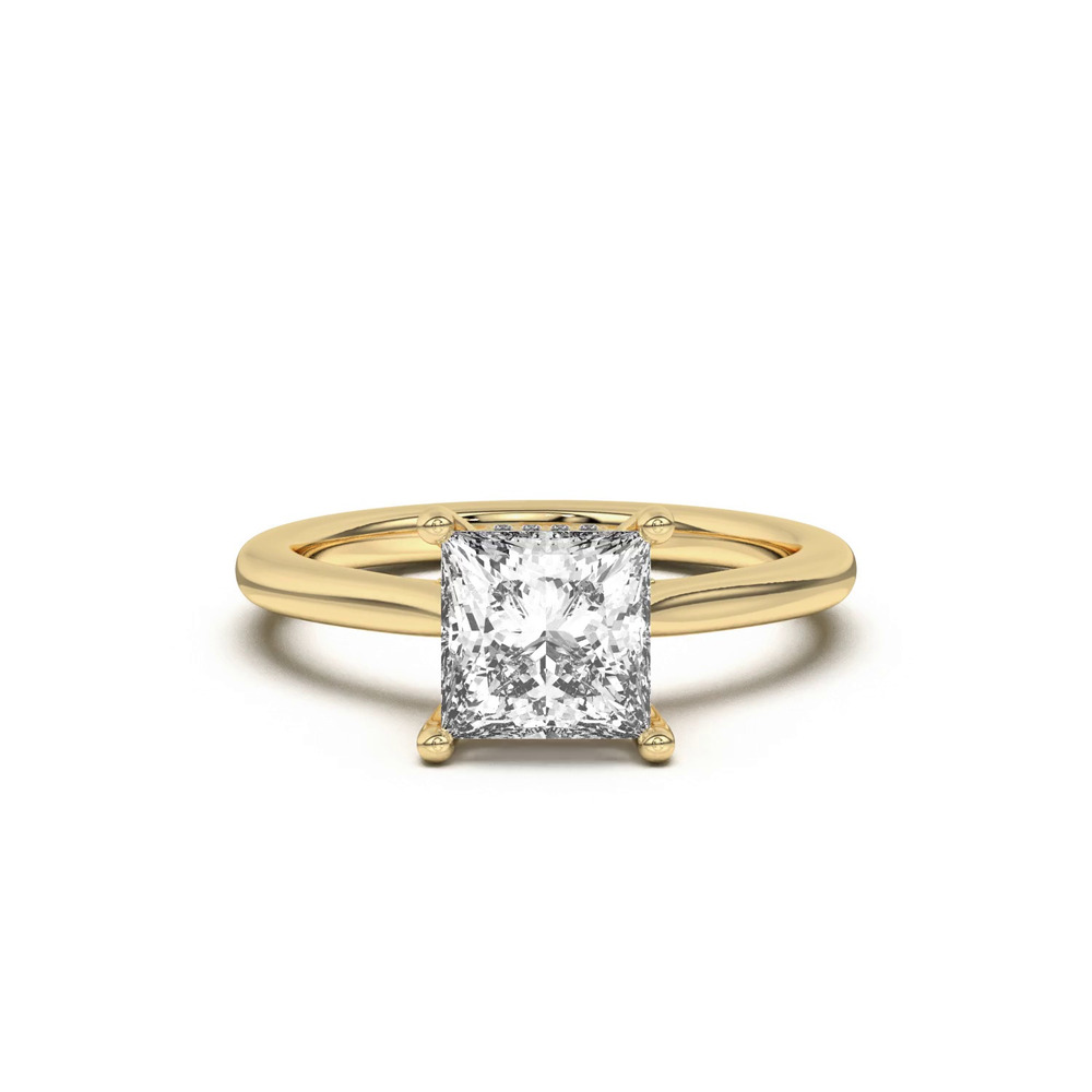 360 degree view of Sonja Diamond Bridge Hidden Halo Engagement Ring