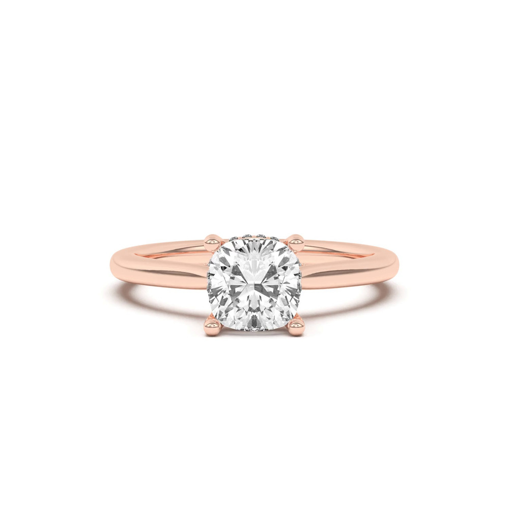 360 degree view of Sonja Diamond Bridge Hidden Halo Engagement Ring