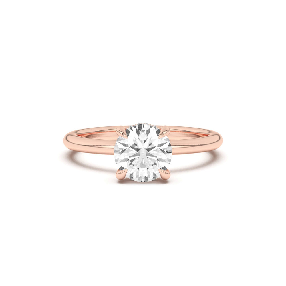 360 degree view of Joelle Hidden Halo Diamond Engagement Ring
