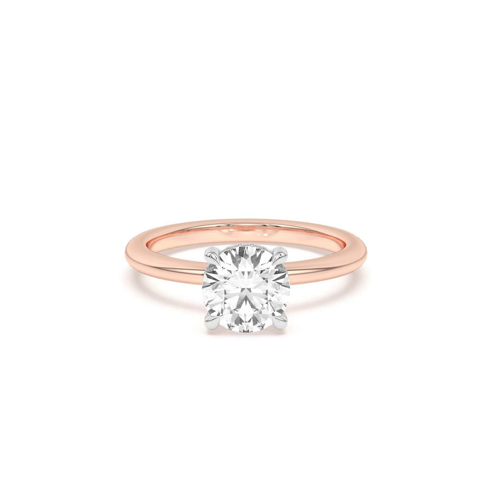 360 degree view of Joelle Hidden Halo Diamond Two-Tone Engagement Ring