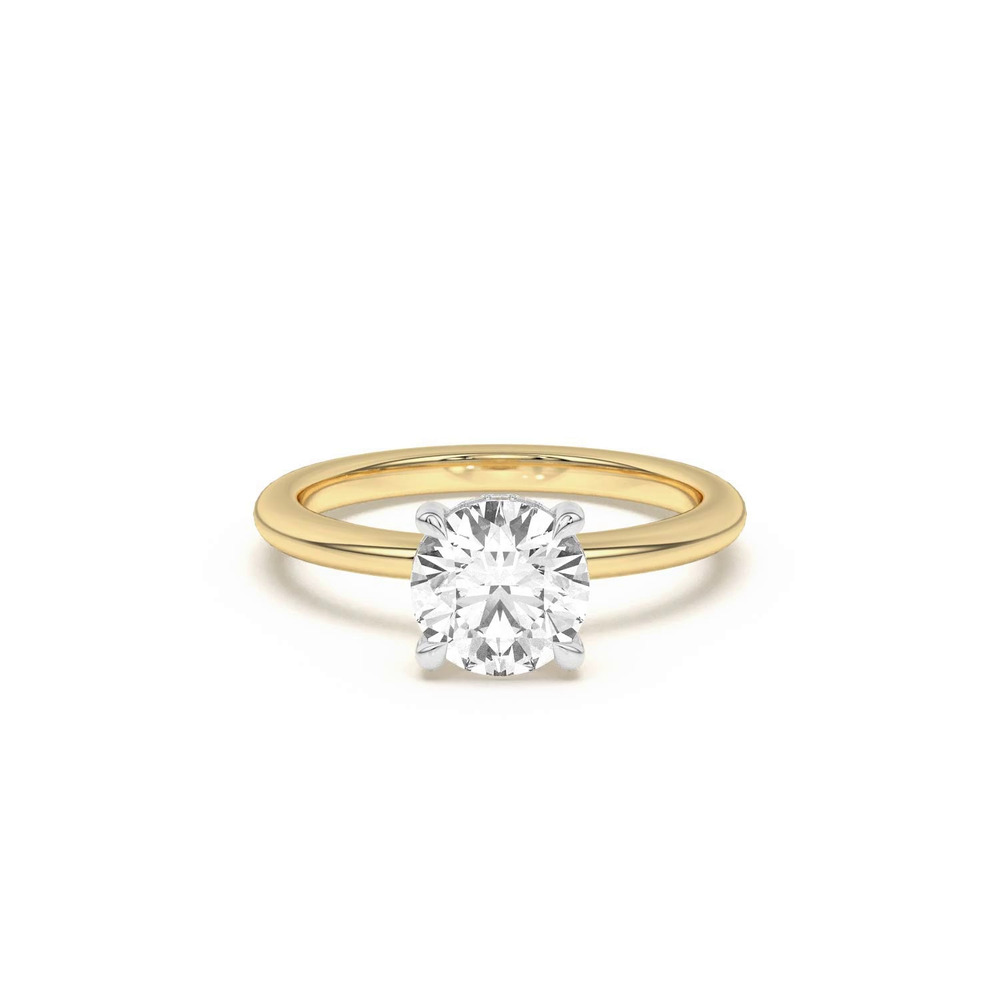 360 degree view of Joelle Hidden Halo Diamond Two-Tone Engagement Ring