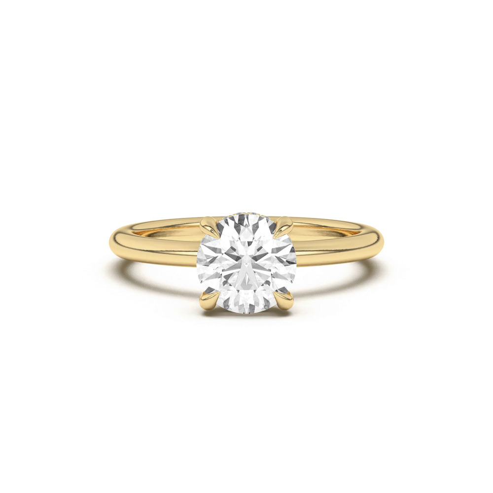 360 degree view of Joelle Hidden Halo Diamond Engagement Ring