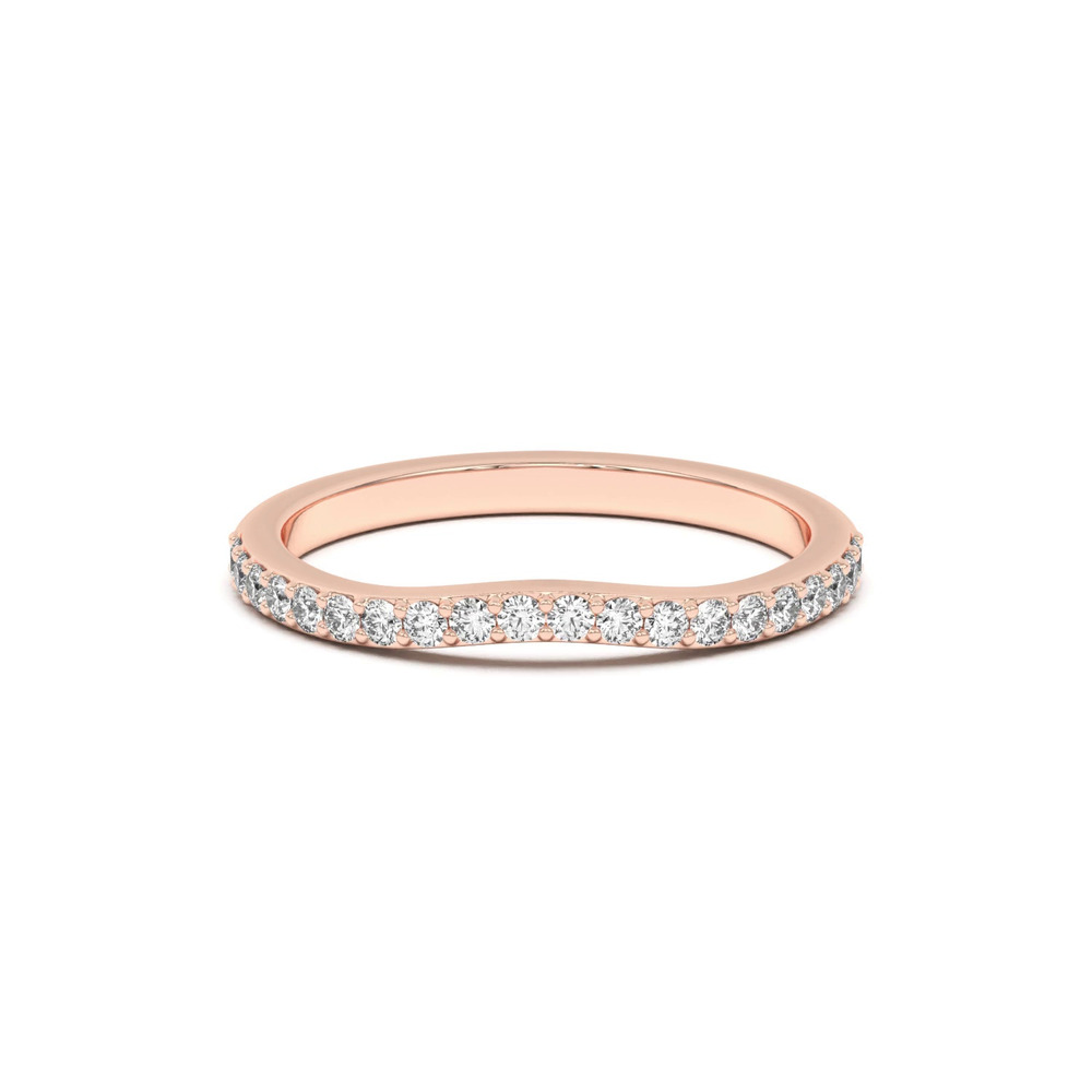 360 degree view of Rita Curved Pavé Band