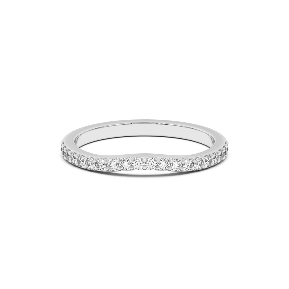 360 degree view of Rita Curved Pavé Band