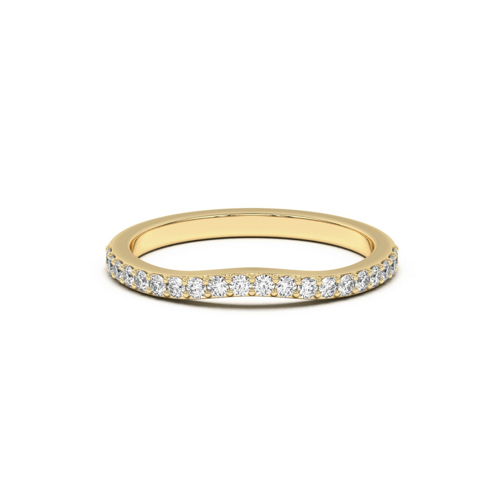 360 degree view of Rita Curved Pavé Band