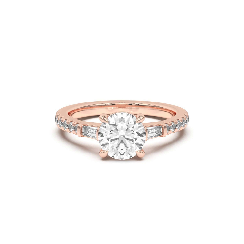 360 degree view of Angelica Tapered Baguette Engagement Ring