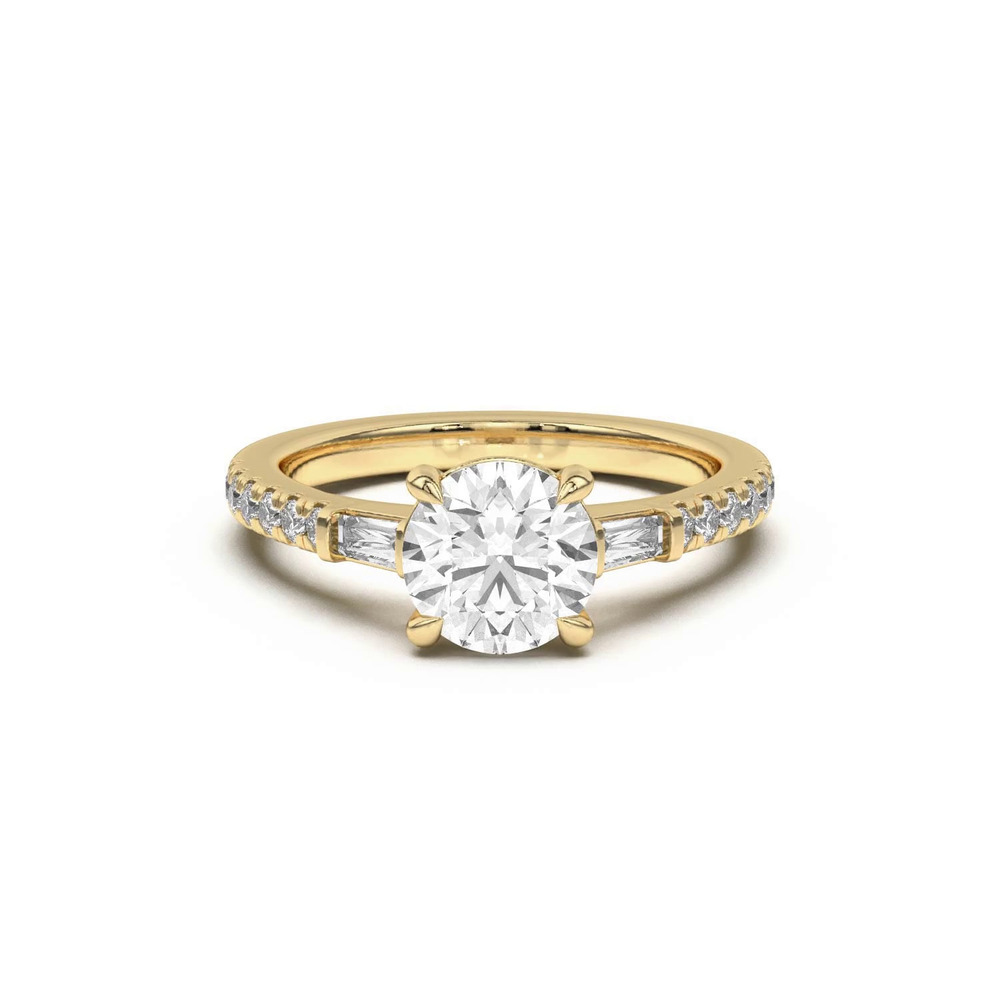360 degree view of Angelica Tapered Baguette Engagement Ring