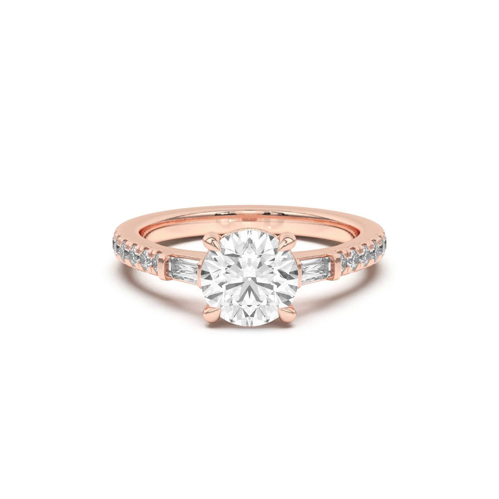 360 degree view of Angelica Tapered Baguette Engagement Ring