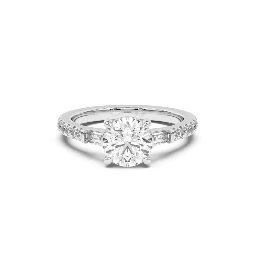 360 degree view of Angelica Tapered Baguette Engagement Ring