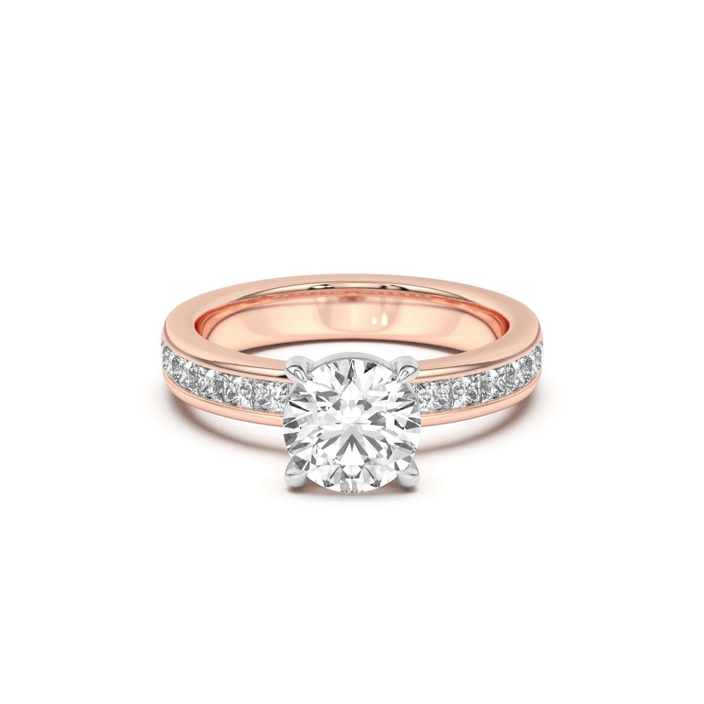 360 degree view of Sherry Princess Channel-Set Engagement Ring