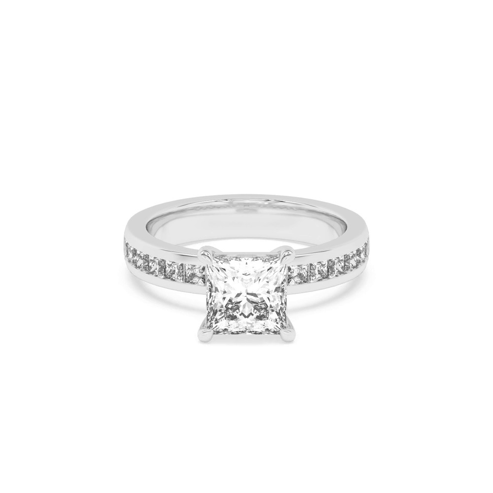 360 degree view of Sherry Princess Channel-Set Engagement Ring