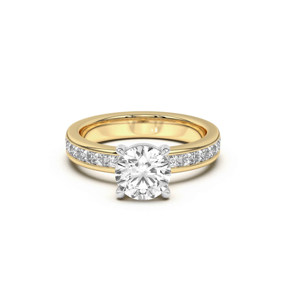 360 degree view of Sherry Princess Channel-Set Engagement Ring