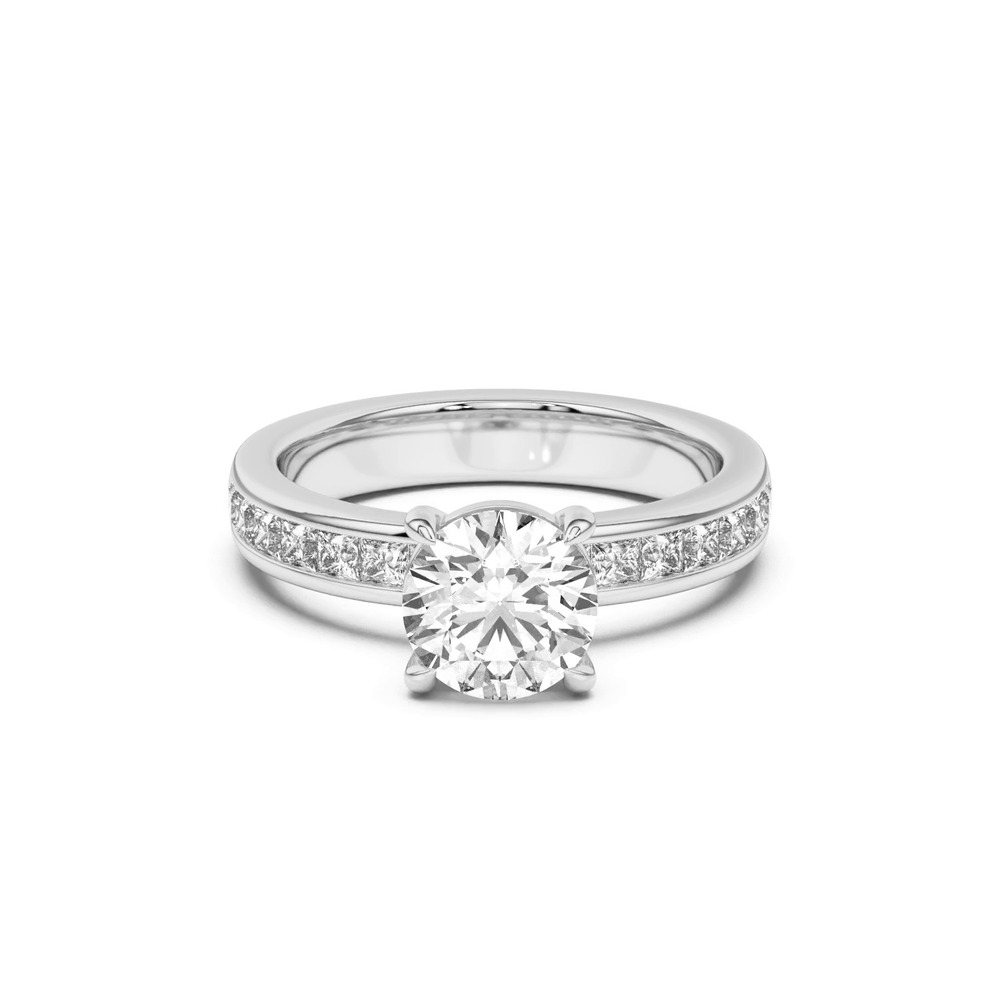 360 degree view of Sherry Princess Channel-Set Engagement Ring