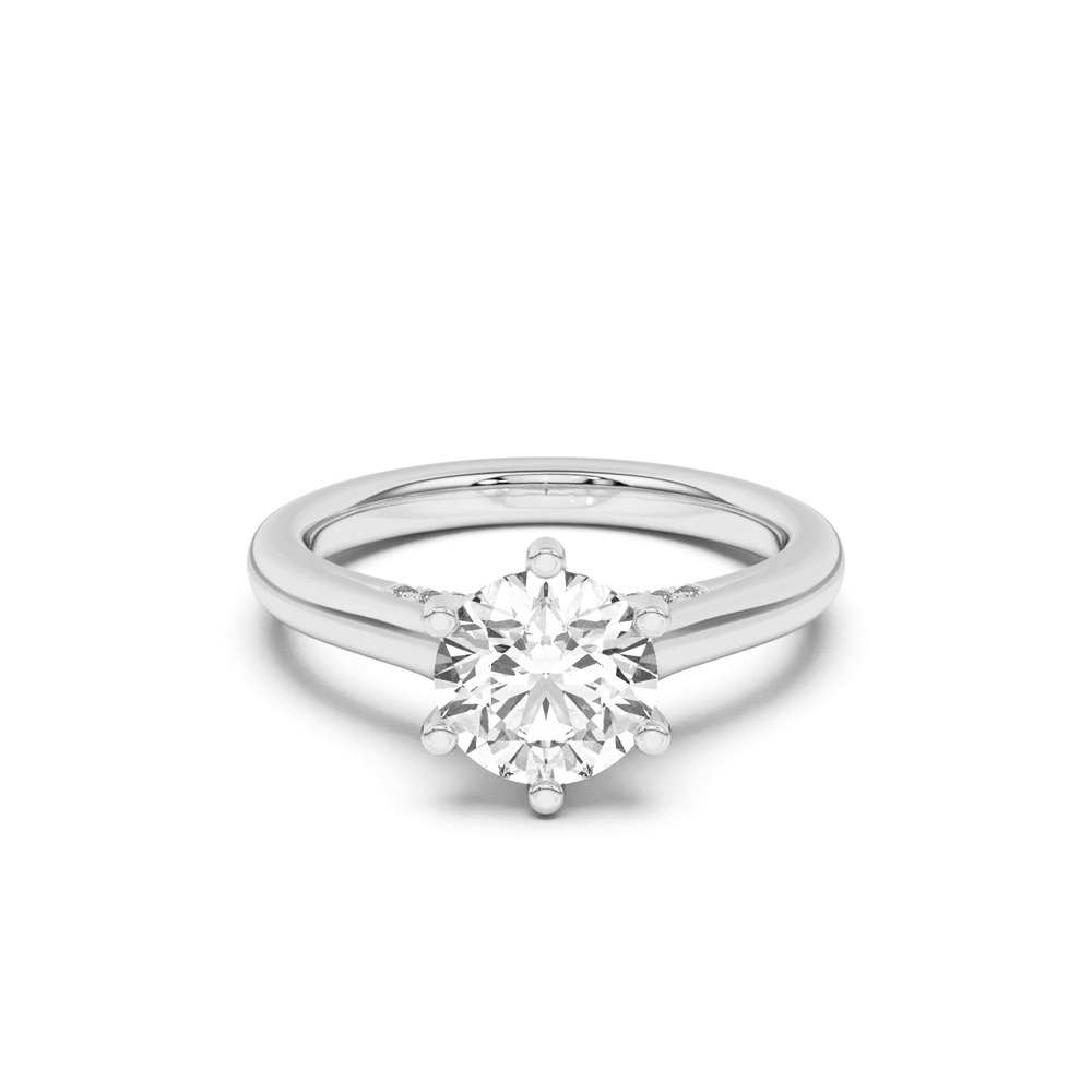 360 degree view of Heather Pavé Bridge Engagement Ring