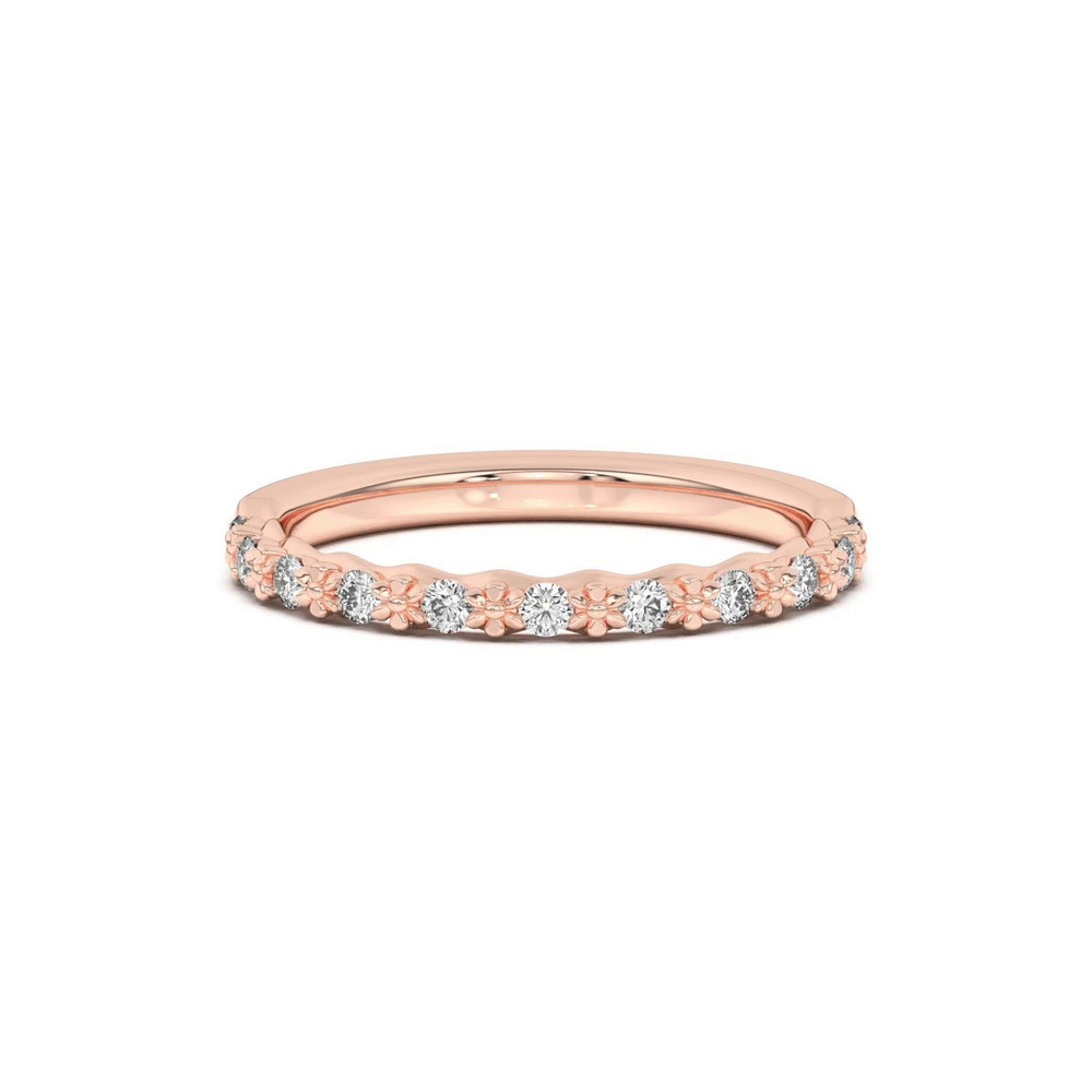 360 degree view of Blooming Petal Pavé Band