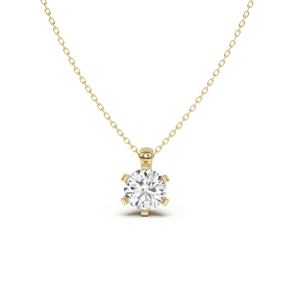 360 degree view of Celestial Prong Solitaire Pendant