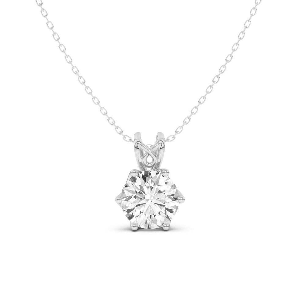 360 degree view of Isabella Interwining Solitaire Pendant
