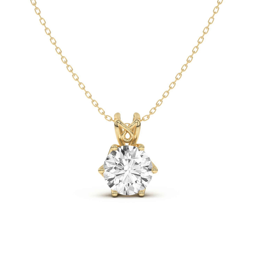 360 degree view of Isabella Interwining Solitaire Pendant