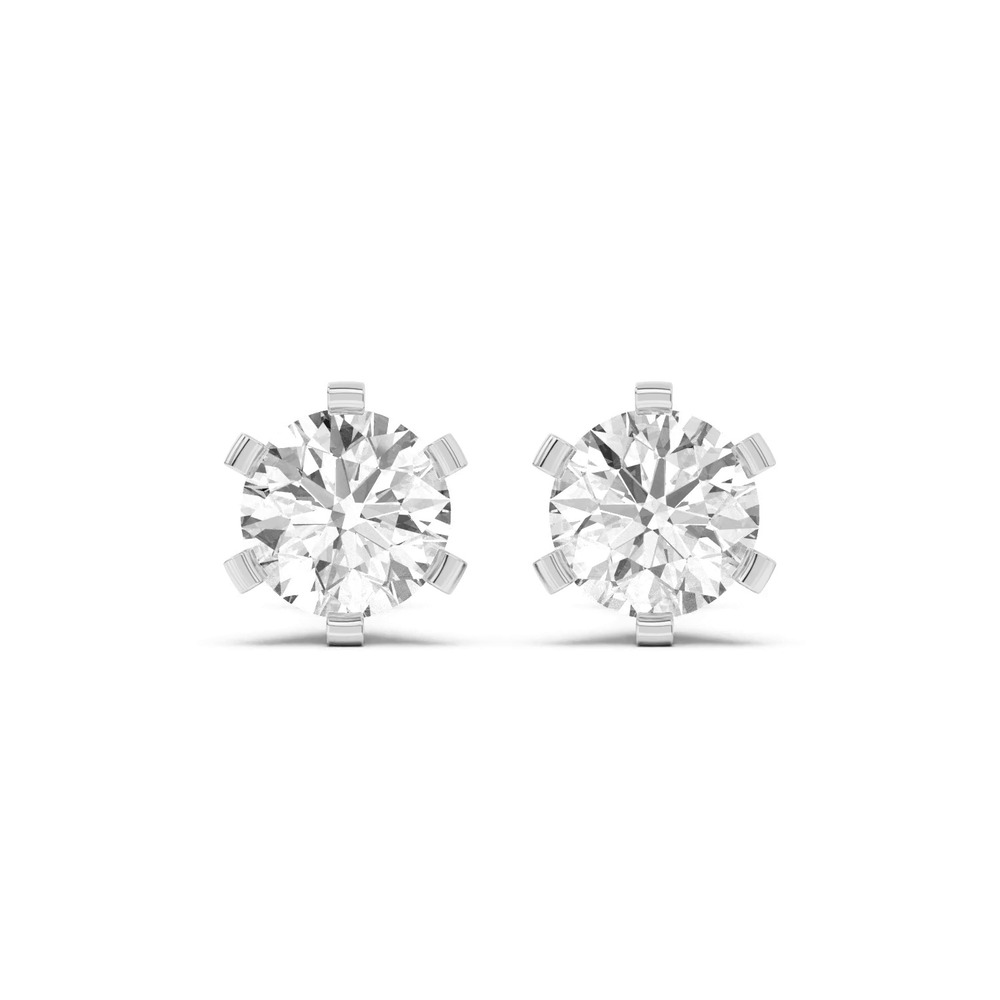 360 degree view of Celestial Prong Diamond Earrings
