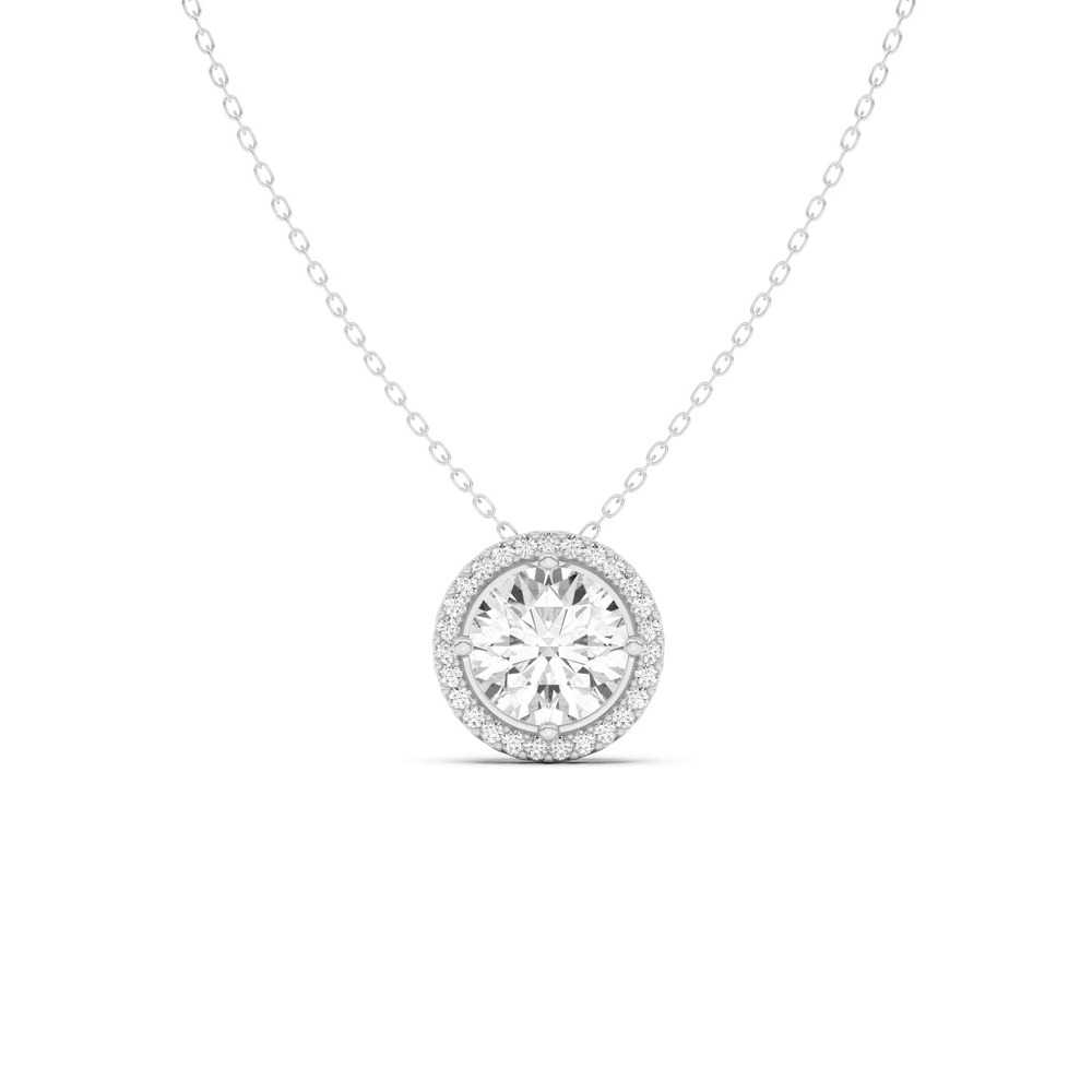 360 degree view of Ella Compass Halo Pendant