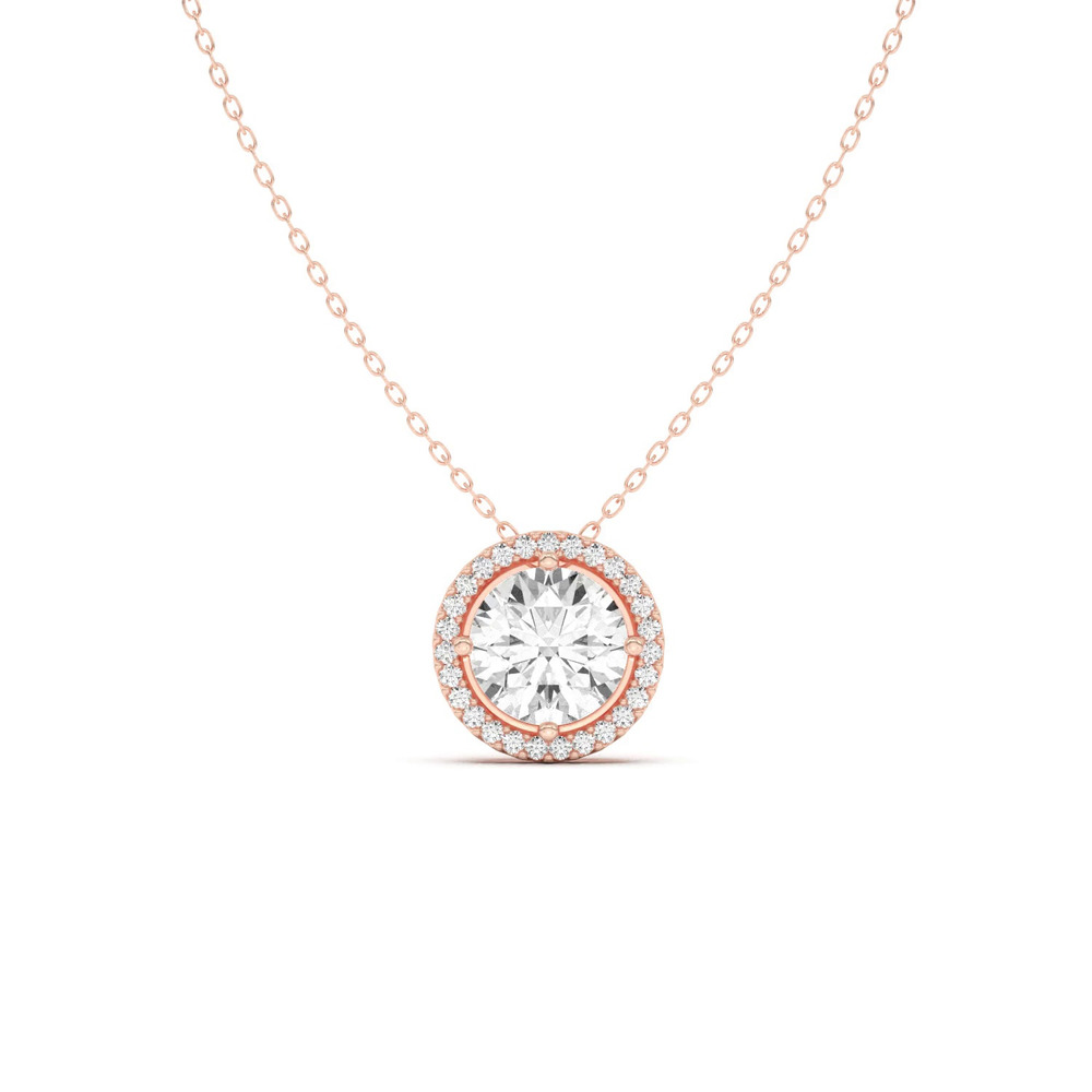 360 degree view of Ella Compass Halo Pendant