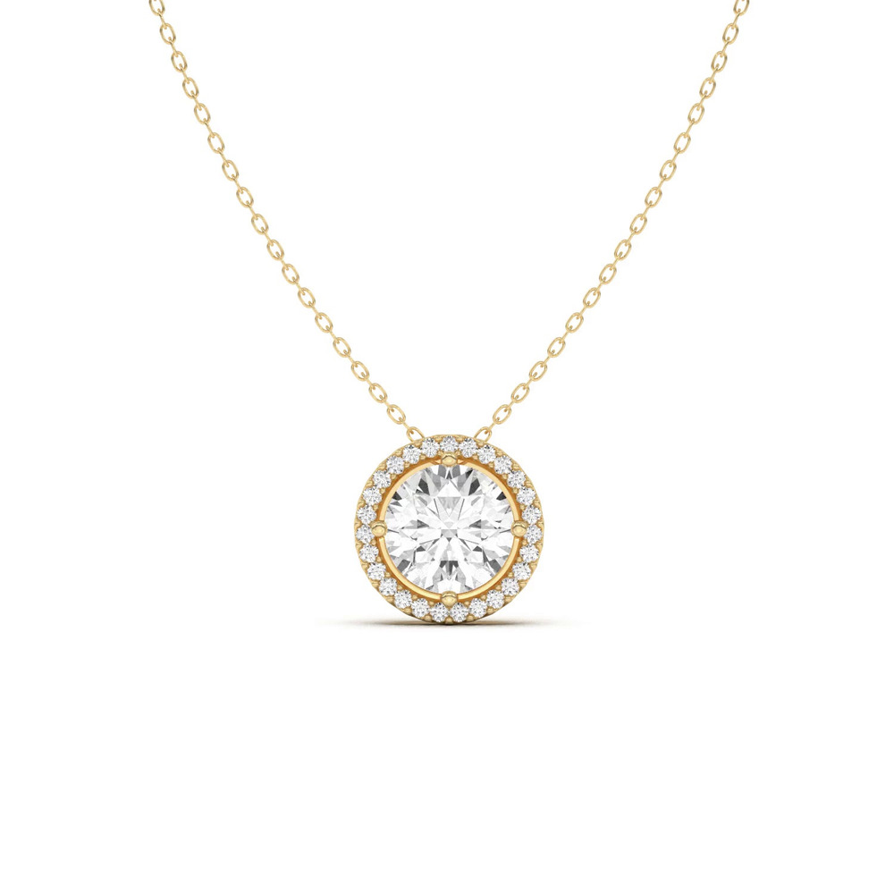 360 degree view of Ella Compass Halo Pendant