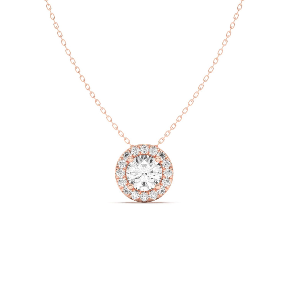 360 degree view of Eva Classic Halo Pendant