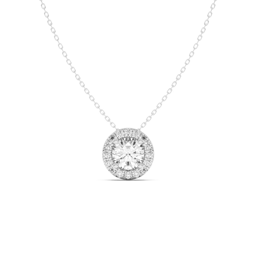 360 degree view of Eva Classic Halo Pendant