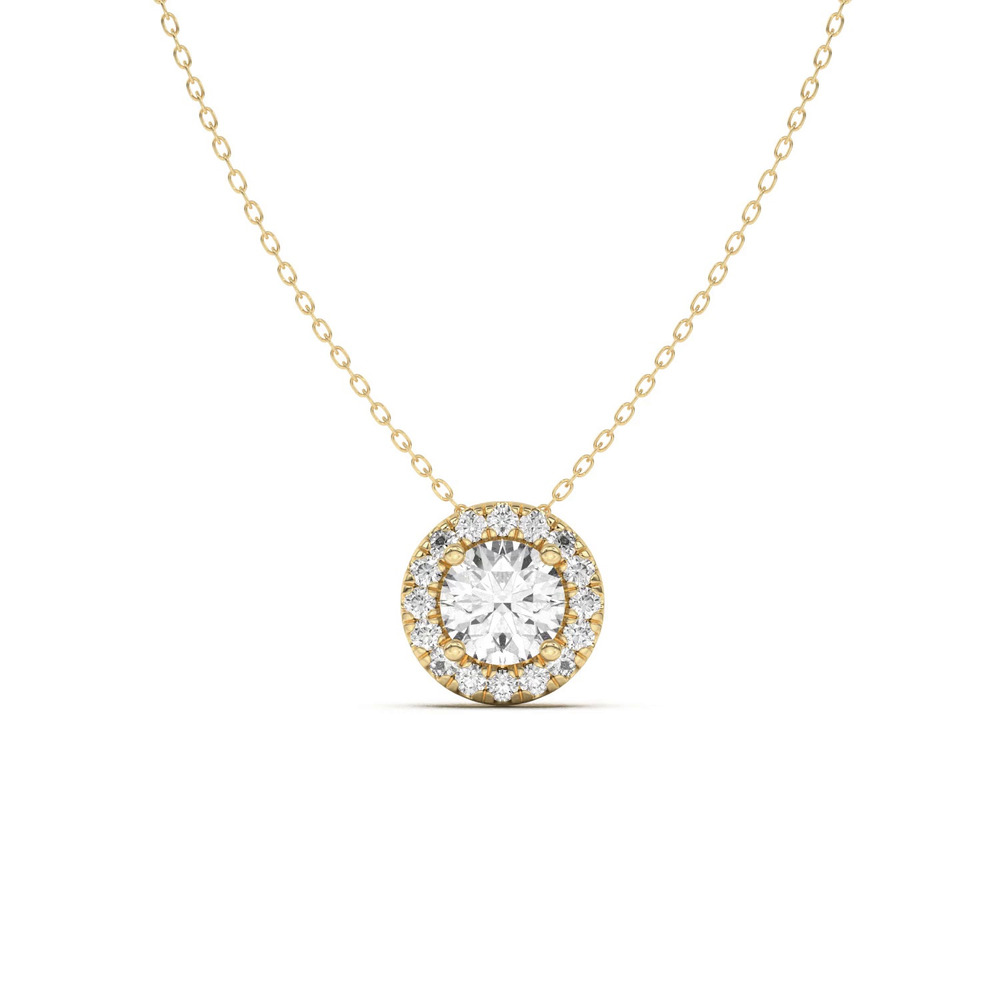 360 degree view of Eva Classic Halo Pendant