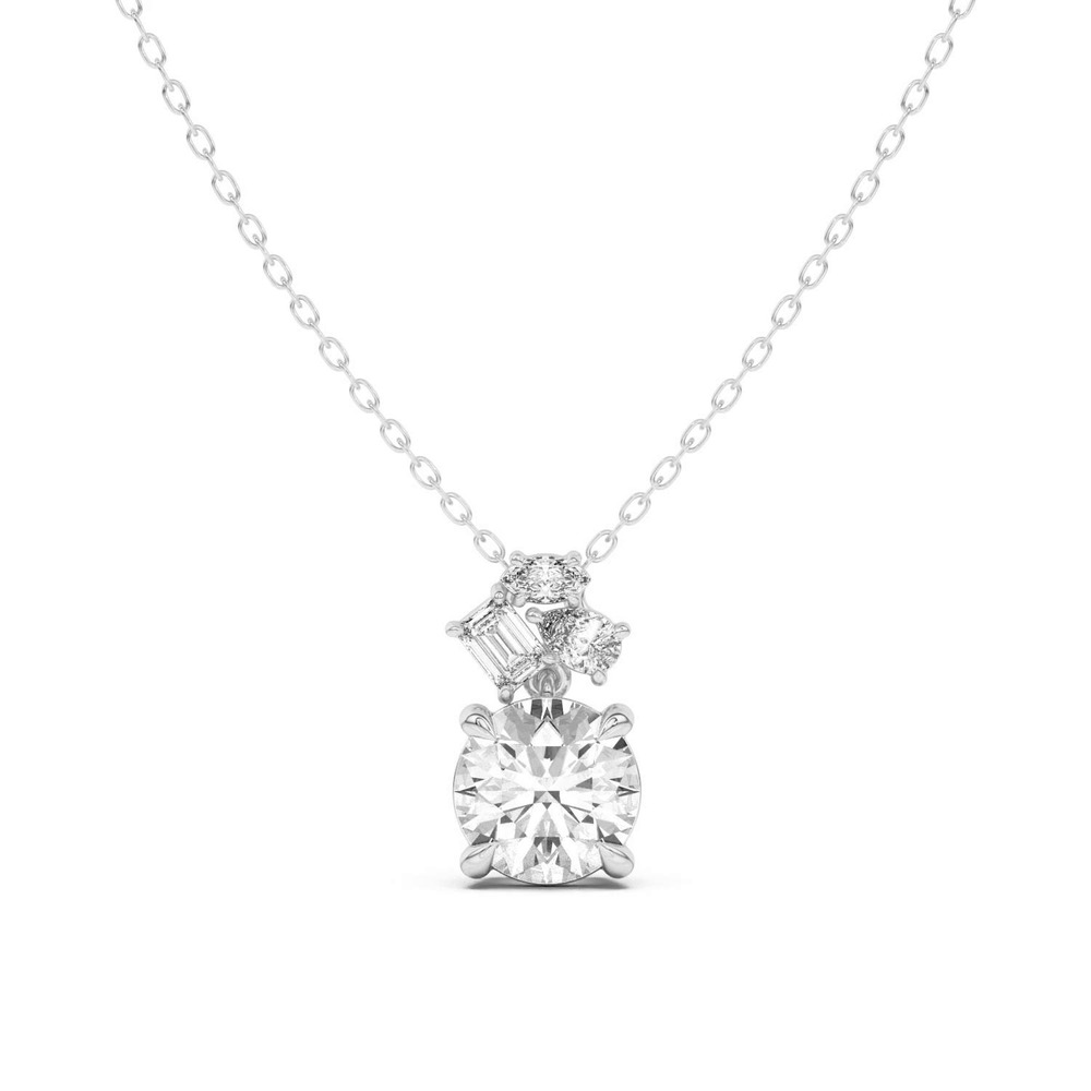 360 degree view of Calley Mixed-Shape Diamond Pendant