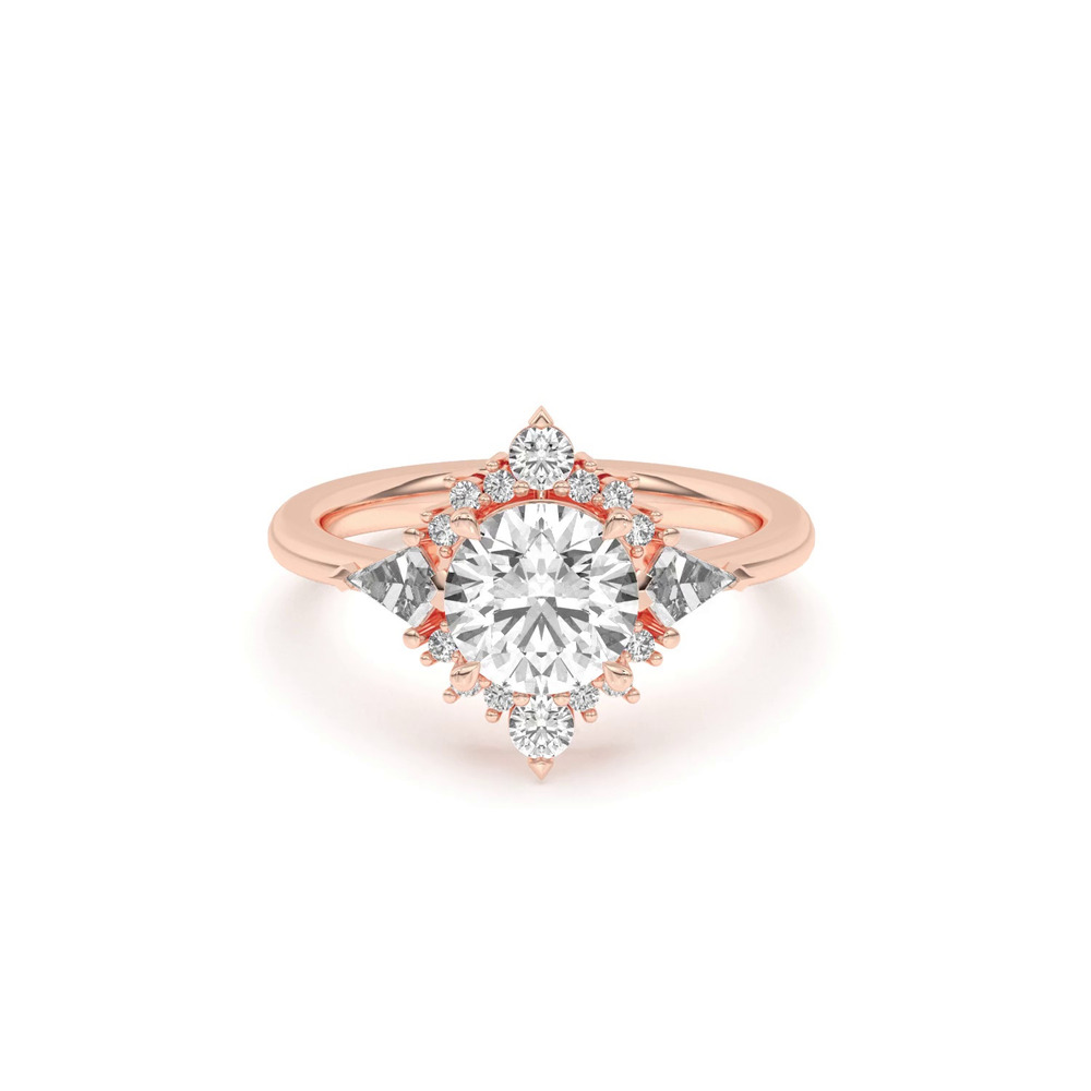 360 degree view of Steph Kite Halo Engagement Ring