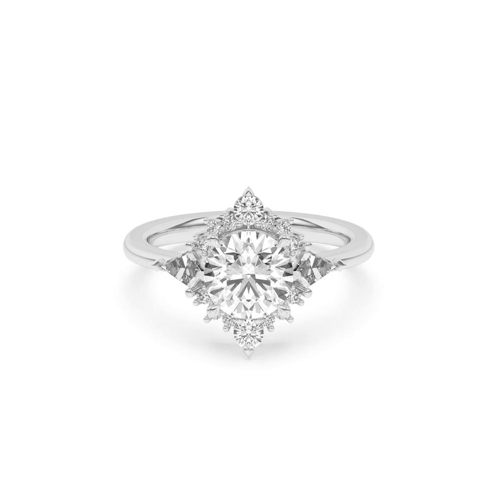 360 degree view of Steph Kite Halo Engagement Ring