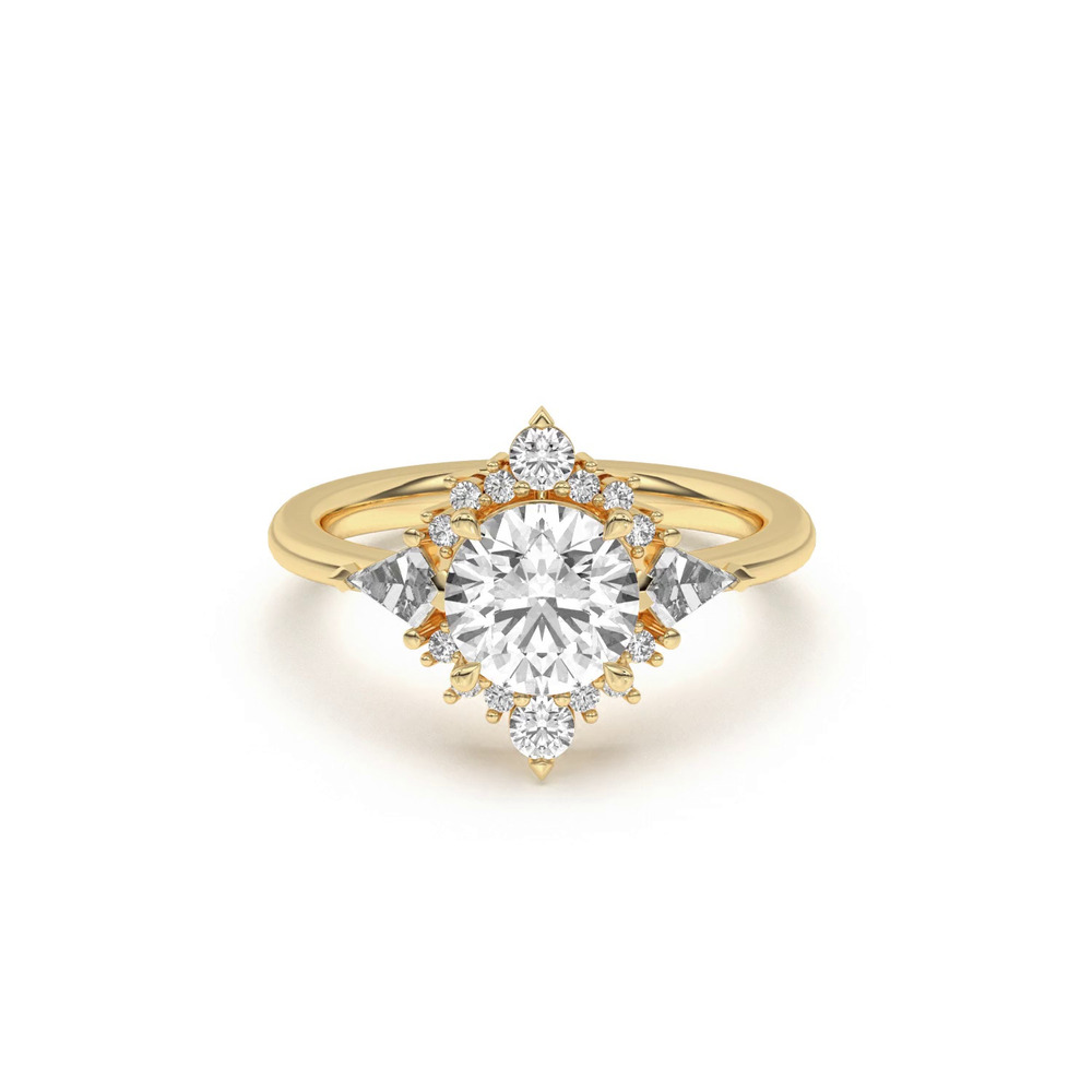 360 degree view of Steph Kite Halo Engagement Ring