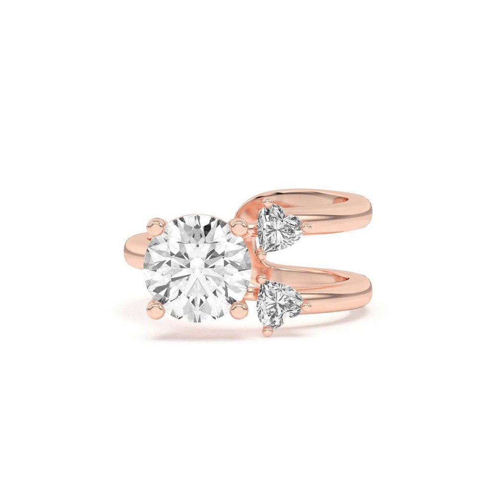 360 degree view of Tor Heart Duo Engagement Ring
