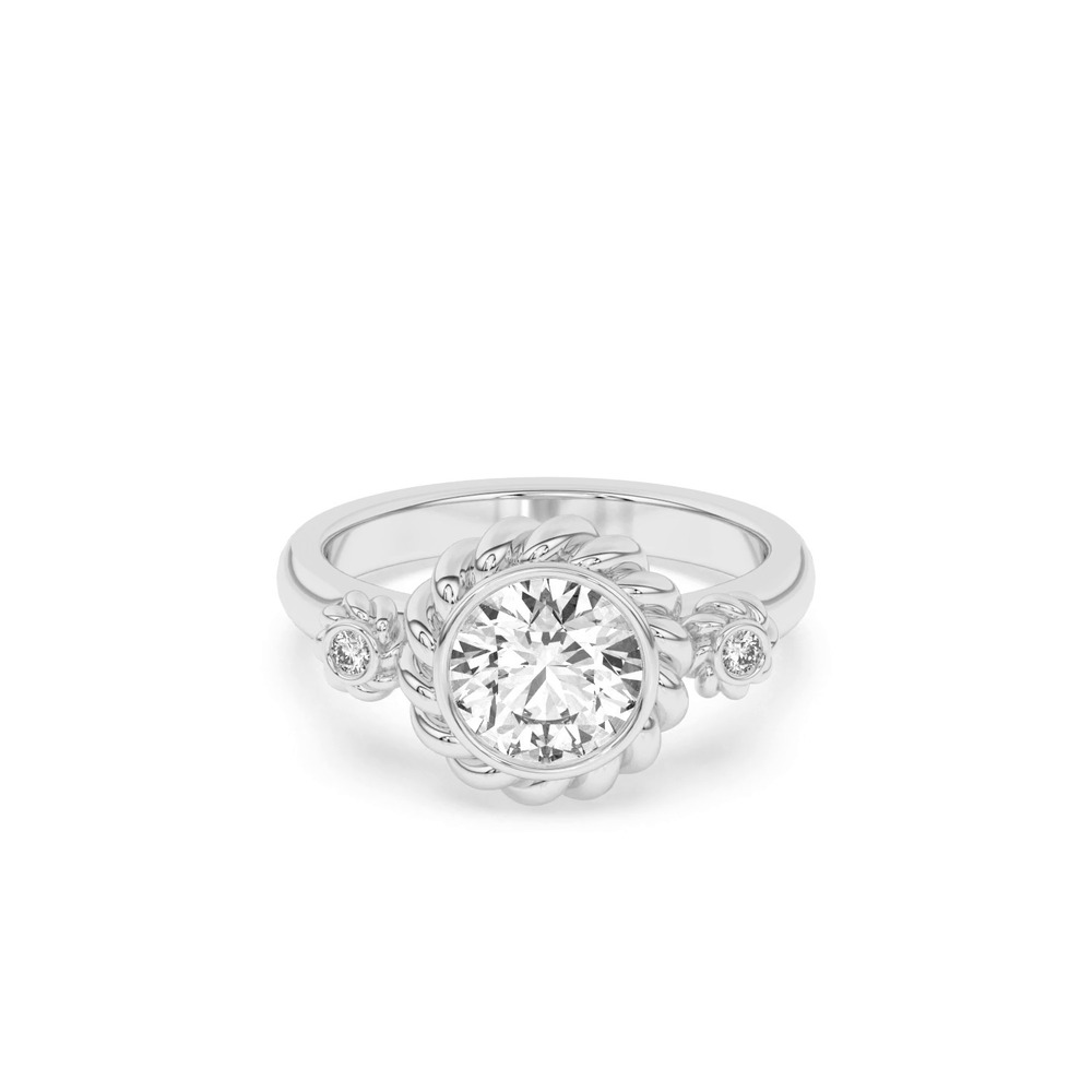 360 degree view of Bijou Rope Halo Engagement Ring