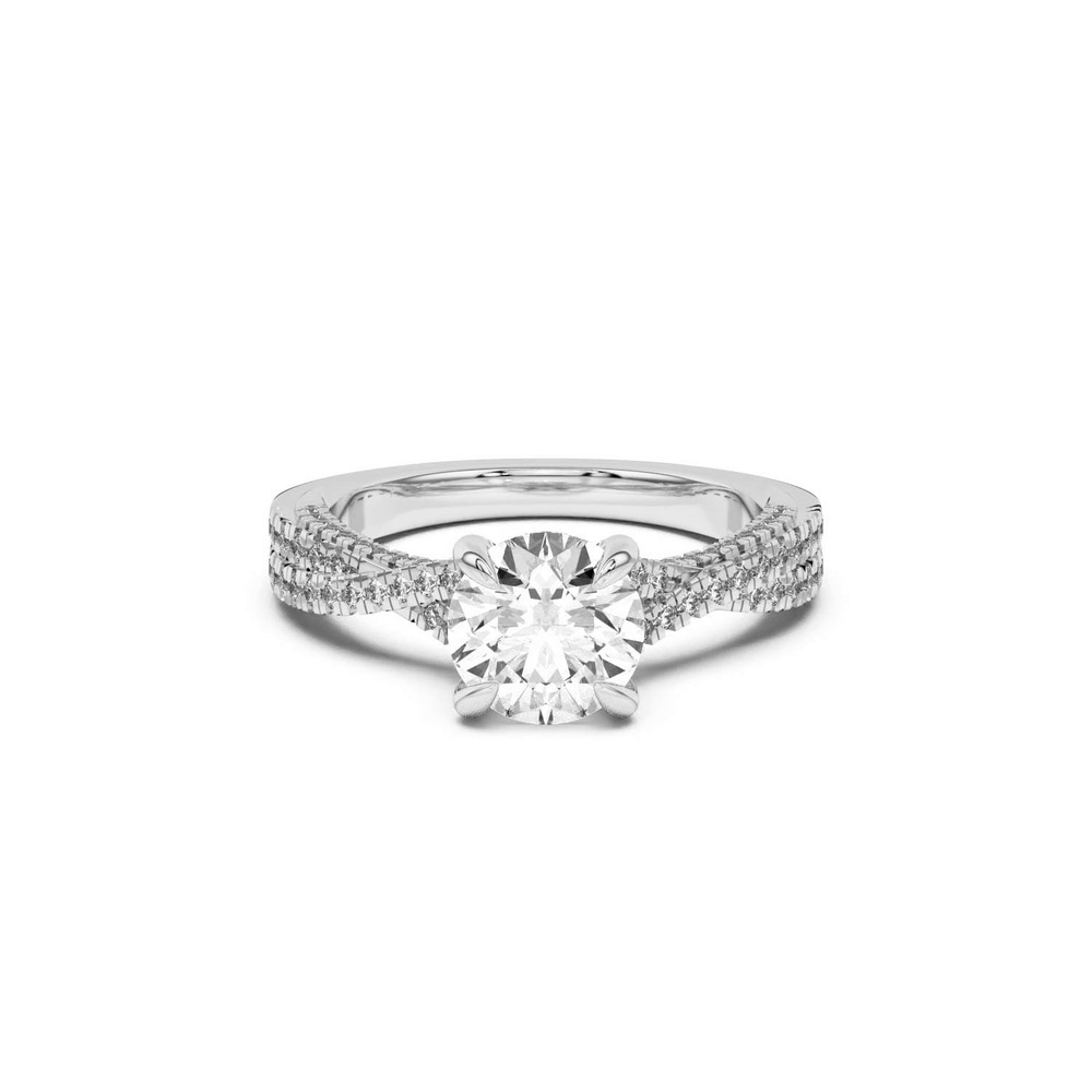 360 degree view of Cambridge Crossing Pavé Diamond Engagement Ring
