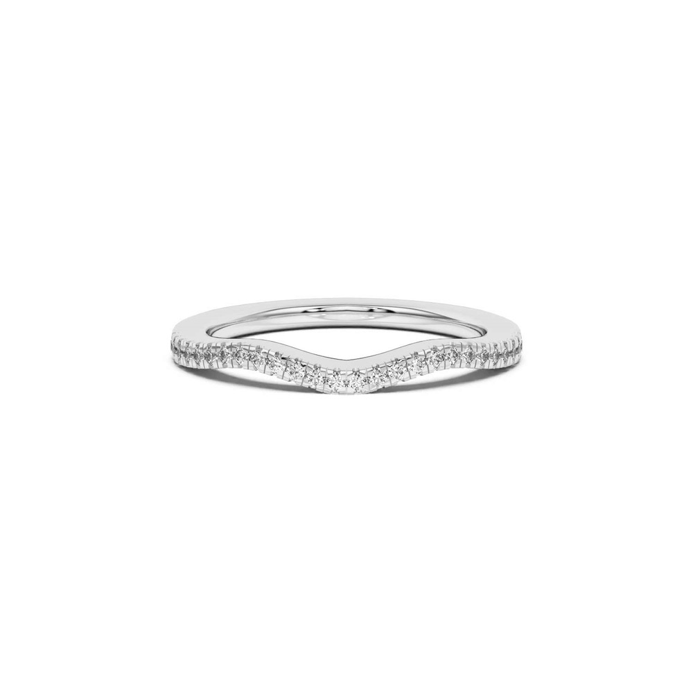 360 degree view of Cambridge Curved Pavé Band