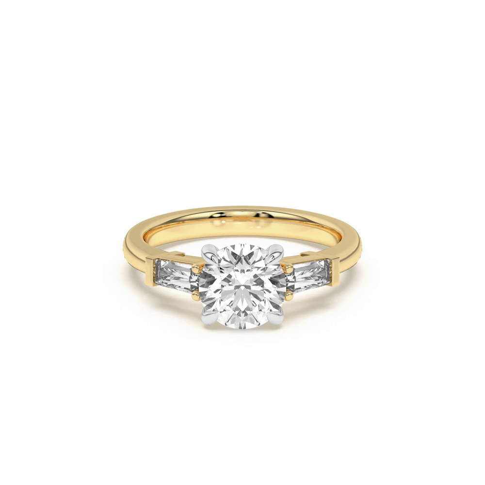 360 degree view of Arden Tapered Baguette Engagement Ring