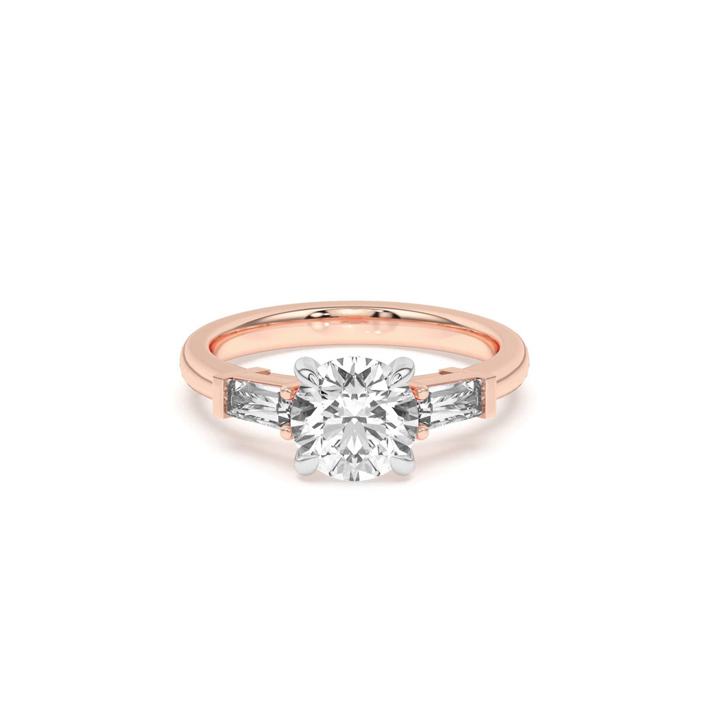 360 degree view of Arden Tapered Baguette Engagement Ring