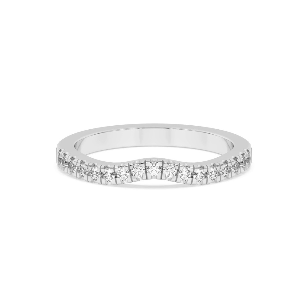 360 degree view of Trielle Pavé Curved Band