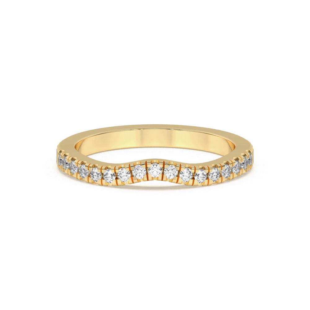 360 degree view of Trielle Pavé Curved Band