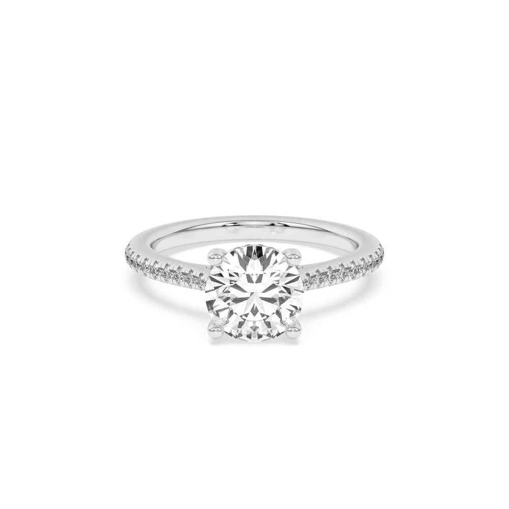 360 degree view of Sonja Pavé Hidden Halo Engagement Ring