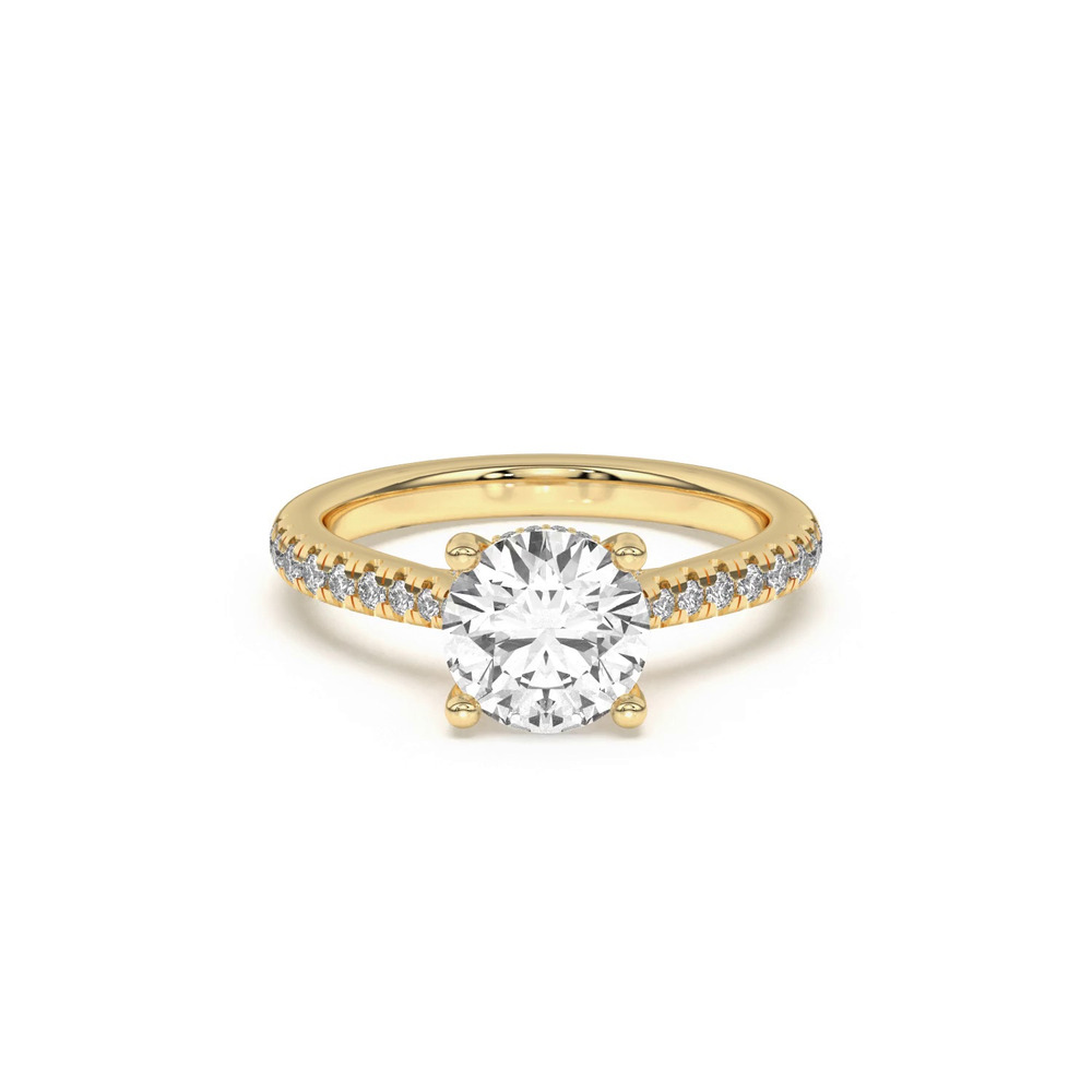 360 degree view of Sonja Grand Pavé Hidden Halo Engagement Ring