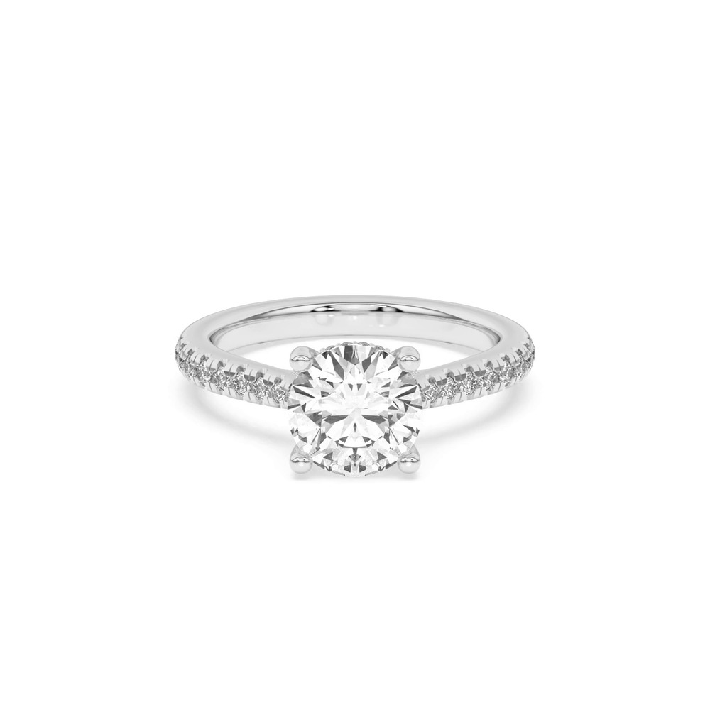 360 degree view of Sonja Grand Pavé Hidden Halo Engagement Ring