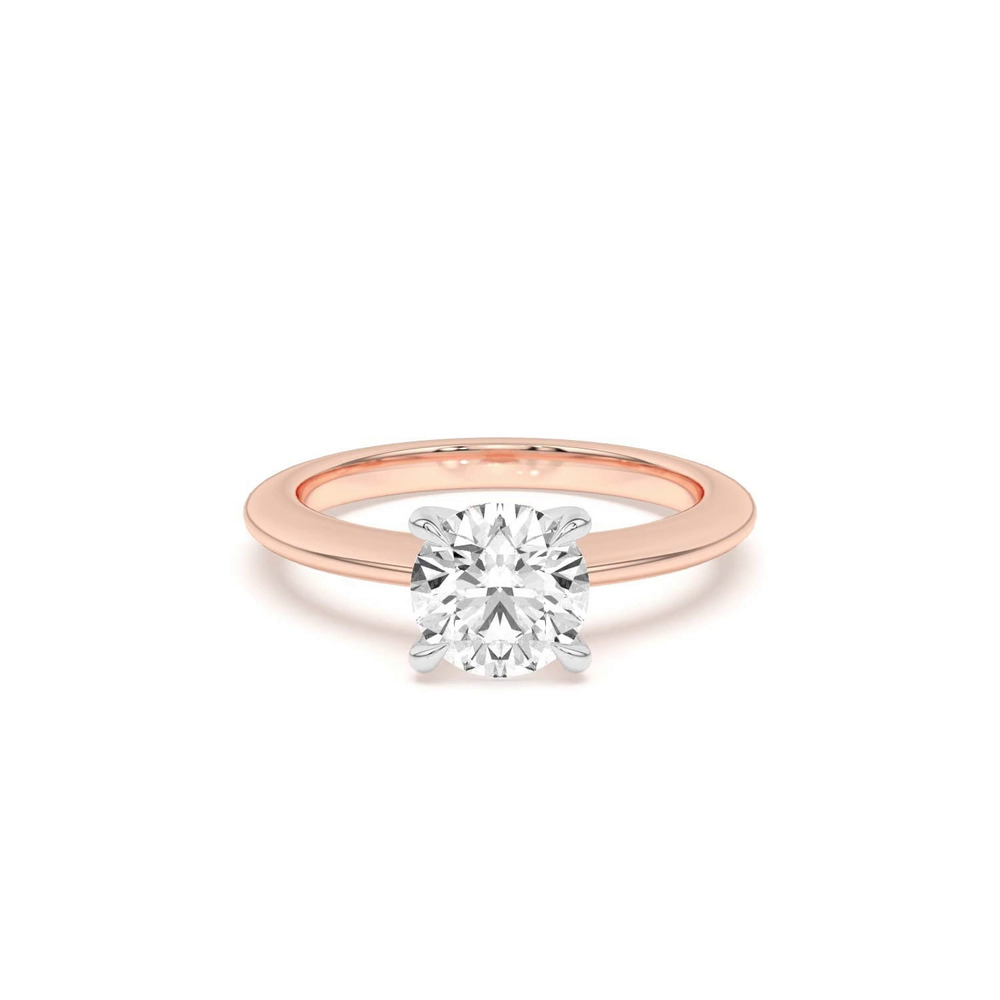 360 degree view of Golden Rose Heart Petite Engagement Ring