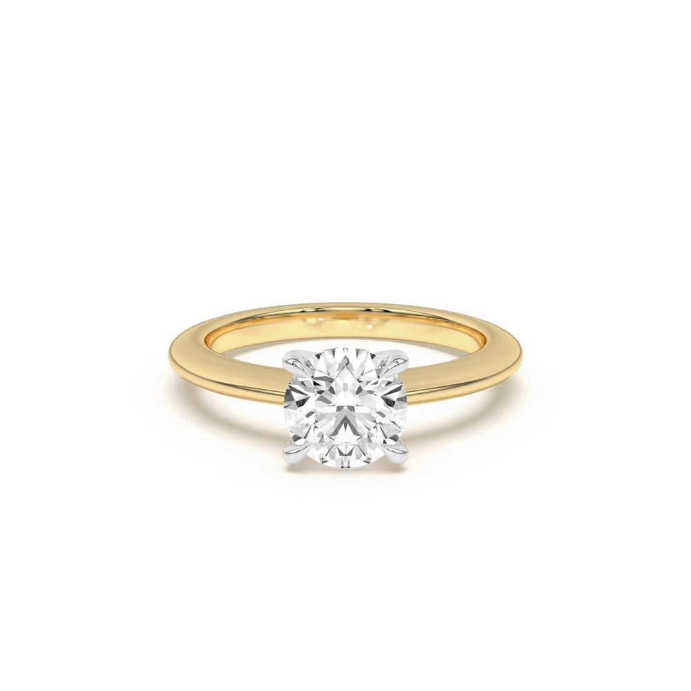 360 degree view of Golden Rose Heart Petite Engagement Ring