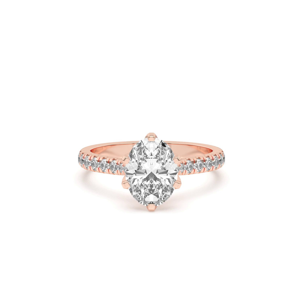 360 degree view of Marigold Grand Tulip Inspired 6 Prong Lab Engagement Ring