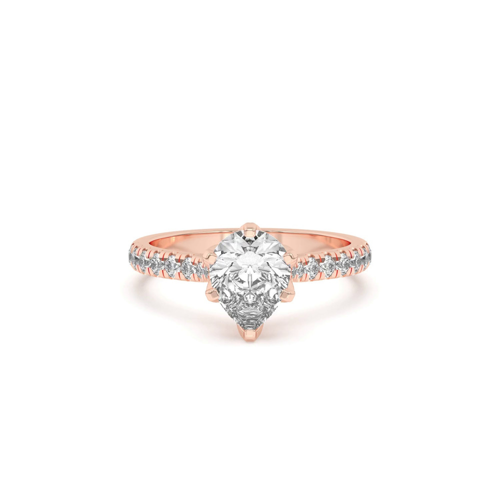 360 degree view of Marigold Grand Tulip Inspired 6 Prong Lab Engagement Ring