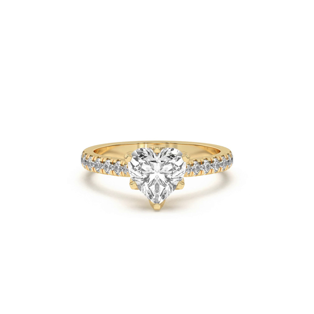 360 degree view of Marigold Grand Tulip Inspired 6 Prong Lab Engagement Ring